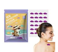 Lot de 24 autocollants de rappel de protection solaire, autocollants de détection UV pour protection solaire, adhésif UV avec capteur SPF, lot varié de 5 styles d'autocollants