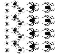 Lot de 24 autocollants muraux réutilisables avec LED chauve-souris/araignées pour décoration d'Halloween pour intérieur/extérieur