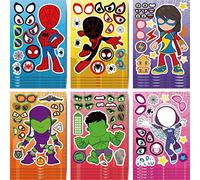 Lot de 24 autocollants spidey Hero pour fête d'anniversaire pour enfants, pour faire vos propres autocollants, jouets, friandises, sacs à bonbons, fournitures de fête d'anniversaire