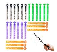 Lot de 24 baguettes magiques à bulles pour Halloween - Fabricant de bulles colorées - Jouets d'été amusants - Sans danger et non toxique - Bâton à bulles pour les tout-petits