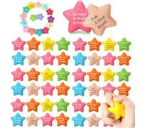 Lot de 24 Balles Anti-Stress en Forme D'étoile Amusante pour Enfant et Adultes,5cm PU Souple Boules Sensorielles Squeeze Boules, Balle Reeducation Main, Jouets pour Soulager L'anxiété et Le Stress