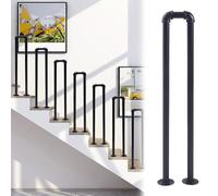 Lot de 24 balustres en bois noir pré-assemblés pour garde-corps d'intérieur 33.4in / 85 cm, parfaits pour les projets industriels/résidentiels ir avec vis incluses