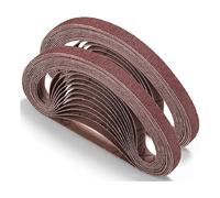 Lot De 24 Bandes Abrasives 1/2 X 18 Pouces En Oxyde D'aluminium Pour À Air, Assortiment De Bandes, Outil De Ponceuse À Bande Pour Le Travail Du Bois