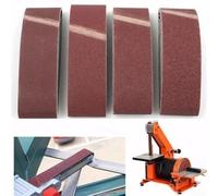 Lot de 24 bandes abrasives 75 x 533 mm pour ponceuses à bande Bs, bandes flexibles en oxyde d'aluminium avec grains 40 60 80 120 pour préparation de surface (40/60/80/120 (24 pièces)