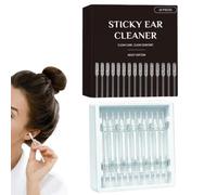 Lot de 24 bâtonnets de nettoyage d'oreille avec tête souple en résine | Kit de nettoyage d'oreille Sticky Pick pour soins d'hygiène à la maison, au quotidien, en voyage, en plein air, hôtel