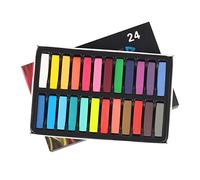 Lot de 24 bâtons de pastel carrés doux et secs non toxiques pour bureau, école, art, dessin, peinture