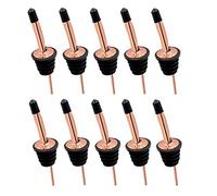 Lot de 24 becs verseurs d'alcool - Bec verseur de bouteille en acier inoxydable et bouchons anti-poussière or rose