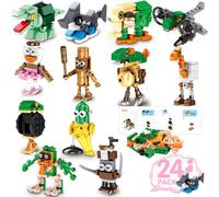 Lot de 24 blocs de construction italiens pour la Saint-Valentin, briques romantiques, 12 motifs uniques, jouets de construction de Saint-Valentin, jouet italien amusant pour enfants, adolescents