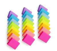 Lot de 24 blocs de notes adhésives colorées, 75 feuilles/bloc, 8 couleurs douces, 51 x 38 mm, adhésifs puissants pour bureau, école, maison