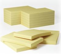Lot De 24 Blocs De Notes Adhésives Jaunes Classiques 76x127 Mm,80 Feuilles/Bloc