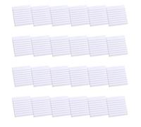 Lot de 24 blocs de papier adhésif ligné coloré et simple, fournitures scolaires pour étudiants, mémos multifonctionnels, autocollants lignés, écriture simple pour l'école
