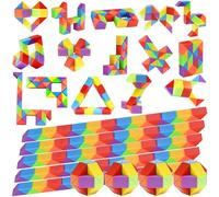 Lot De 24 Blocs Magic Snake-Petits Cadeaux Pour Enfants-Puzzle Serpent Magique-Cadeau D'anniversaire D'enfant-5,6,7,8,9,10 Ans-Cadeaux D'invités Et Petits Cadeaux.[Y1238]