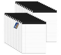 Lot de 24 blocs-notes légaux de 21,6 x 27,9 cm - Blocs d'écriture larges lignés - 720 feuilles de papier blanc de 21,6 x 27,9 cm - 30 feuilles par bloc juridique pour la maison, l'école, le bureau