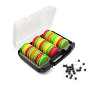 Lot de 24 bobines rondes en mousse pour ligne de pêche avec support de boîte de rangement