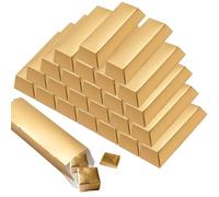 Lot de 24 boîtes à bonbons dorées - Boîte de rangement pour fête d'anniversaire