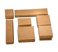 Lot de 24 boîtes cadeaux en papier kraft faites à la main for bagues, boucles d'oreilles, pendentifs, savons et bonbons pour Ranger les Boucles d'oreilles