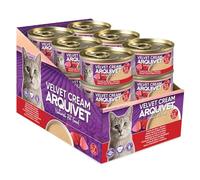 Lot de 24 boîtes de 80 g - Pâtée pour Chat au Thon et au bœuf Velvet Cream - ARQUIVET