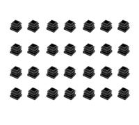 Lot de 24 bouchons carrés en plastique de 15 mm pour pieds de chaise, capuchons d'obturation pour meubles, tables, chaises