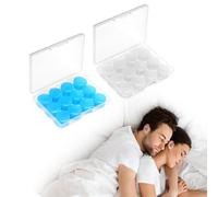 Lot de 24 bouchons d'oreilles en silicone souple pour dormir, pour dormir, pour la natation, les voyages, les ronflements, les concerts, les avions, les motos, les musiciens, bleus