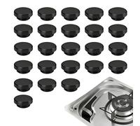 Lot de 24 Bouchons en Caoutchouc 8 mm, Capuchons de Vis, Bouchons pour Cuisinière de Camping-Car, Accessoires Compatibles avec Dometic et Smev (Noir)