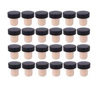 Lot de 24 bouchons en liège en forme de T réutilisables pour bouteilles de vin, de bière, de vin (noir, taille unique)