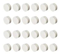 Lot de 24 bouchons ronds en plastique blanc de 22 mm, capuchons d'obturation pour tuyaux de pieds de chaise, capuchons pour meubles, tables, chaises