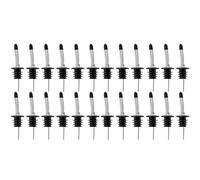 Lot de 24 bouchons verseurs à vin en acier inoxydable - Bec conique - Bec verseur pour liqueur - Accessoires de bar