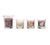 Home Deco Factory - Calendrier de l'Avent BO0044 - 24 bougies parfumées - Blanc Marron