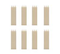 Lot de 24 bougies longues non parfumées, durée 11 h, dimensions 22 cm, longueur x 2 cm, diamètre (ivoire)