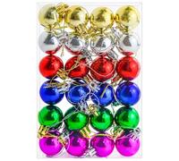 Lot de 24 boules de Noël de 30 mm, mini boules de décoration de sapin de Noël, petites boules à suspendre pour sapin de Noël, vacances, décorations de fête de mariage, colorées