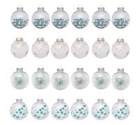 Lot de 24 boules de Noël - Décoration festive pour murs, escaliers, portes, bureau, chambre, fenêtre, cadre de porte, école