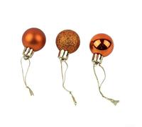 Lot de 24 boules de Noël en plastique de 3 cm pour décoration de sapin de Noël (bronze)