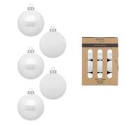 Lot de 24 boules de Noël en verre - 3 cm - Mat et brillant - Mini boules de Noël pour Noël - Décoration de Noël et décoration de sapin de Noël - Blanc pur
