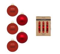 Lot de 24 boules de Noël en verre - 3 cm - Mat et brillant - Mini boules de Noël pour Noël - Décoration de Noël et décoration de sapin de Noël - Chianti classique