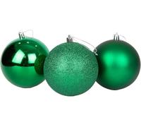 Lot de 24 Boules de Noël incassables pour Sapin de Noël - 30 mm - Décorations de Noël à Suspendre - Brillantes, Mates, pailletées