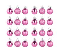 Lot de 24 boules de Noël - Ornements pour sapin de Noël - Mini décorations de sapin de Noël sans éclats - Boule suspendue pour vacances, mariage, décoration de fête (S1-B, taille unique)