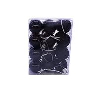 Lot de 24 boules de Noël, ornements pour sapin de Noël, petites boules incassables, à suspendre, pour Noël, mariage, fête, maison, festival, Noël, cadeaux - Noir 3 cm