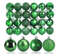 Lot de 24 Boules De Noël Vert 4cm Arbre De Noël Boules Boule De Porte Murale Ornements Décorations Arbre Balles Décoratives Vacances Fourniture De Fête De Mariage Maison Festival Décors