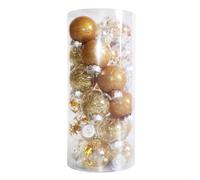 Lot de 24 boules décoratives de Noël, parfaites pour le sapin et la décoration de fête, créez une atmosphère festive (doré)
