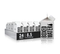 Lot de 24 bouteilles d'eau potable purifiée dans 92 % de boîtes à base de plantes, 100 % recyclable, sans BPA, cartons rechargeables, alternative durable à l'eau embouteillée en plastique, mini eau