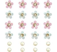 Lot de 24 breloques colorées pour chaussures de fille - Jolies fleurs - Pour adultes, adolescents et enfants - Décoration de chaussures kawaii avec boutons pour sabots, sandales, fête d'anniversaire