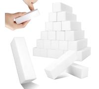 Lot de 24 Buffer Ongles, Blanc Bloc Polissoir Ongles Bloc Tampon à Ongles à 4 Côtés Bloc Ponce Ongle, Lavable, pour Les Salons de Manucure, Le Diy Nail Art à La Maison(blanc, 9.5x2.5cm)