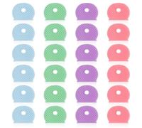 Lot de 24 caches de clé colorés en caoutchouc souple pour clés de maison (ne convient pas aux clés de forme étrange)