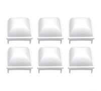 Lot de 24 caches de poteau de clôture en polypropylène blanc pour poteaux carrés de 3,8 cm - Compatible avec les piscines hors sol KAYAK JW Esther Williams - Résistant aux intempéries (6 pièces)