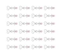 Lot de 24 cadeaux de mariage avec porte-clés en métal et cartes de remerciement pour invités faits à la main