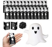 Lot de 24 cadeaux d'Halloween avec boîtes cadeaux de soutien, fantôme de soutien émotionnel, G-host d'Halloween dans une boîte, mini figurines G-host, cadeaux de fête H-alloween pour employés