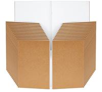 Paper Junkie Lot de 24 carnets vierges non lignés en papier kraft au format lettre avec 24 feuilles pour dessin, carnet de croquis, fournitures de bureau (21,6 x 27,9 cm)