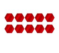 Lot de 24 carreaux de mosaïque hexagonaux dorés en acrylique pour une amélioration unique et élégante de l'intérieur de la maison (M, 24 pièces) rouge)