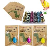 Lot de 24 cartes à éclorer des dinosaures, en vrac, décorations de fête amusantes, cartes d'échange de dinosaures pour et filles, cadeaux de fête