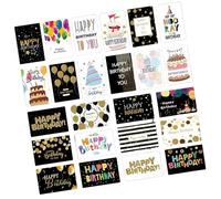 Lot de 24 cartes d'anniversaire avec enveloppe - Cadeau pour enfants, homme, père, mari